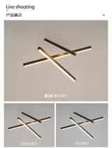 New LED Chandelier Lighting Modern for Staircase Living Room Dining Room Industrial Pendant Lamp Loft Villa Black Long Downlight