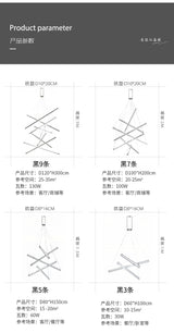 New LED Chandelier Lighting Modern for Staircase Living Room Dining Room Industrial Pendant Lamp Loft Villa Black Long Downlight