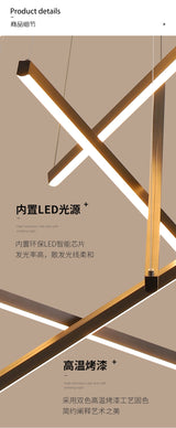 New LED Chandelier Lighting Modern for Staircase Living Room Dining Room Industrial Pendant Lamp Loft Villa Black Long Downlight