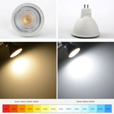 Dimmable LED Spotlight 5X GU10 MR16 GU5.3 7W 220V 110V COB Light Bulb Super Bright Table Lamp Downlight Cool White Warm White