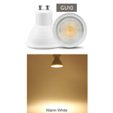 Dimmable LED Spotlight 5X GU10 MR16 GU5.3 7W 220V 110V COB Light Bulb Super Bright Table Lamp Downlight Cool White Warm White