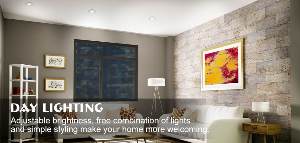 Spot LED Ceiling Lamp Recessed Round Light Smart Indoor Lighting Luminaire RGB Color Dimmable Remote Control Downlight 110V 220V