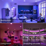 Spot LED Ceiling Lamp Recessed Round Light Smart Indoor Lighting Luminaire RGB Color Dimmable Remote Control Downlight 110V 220V