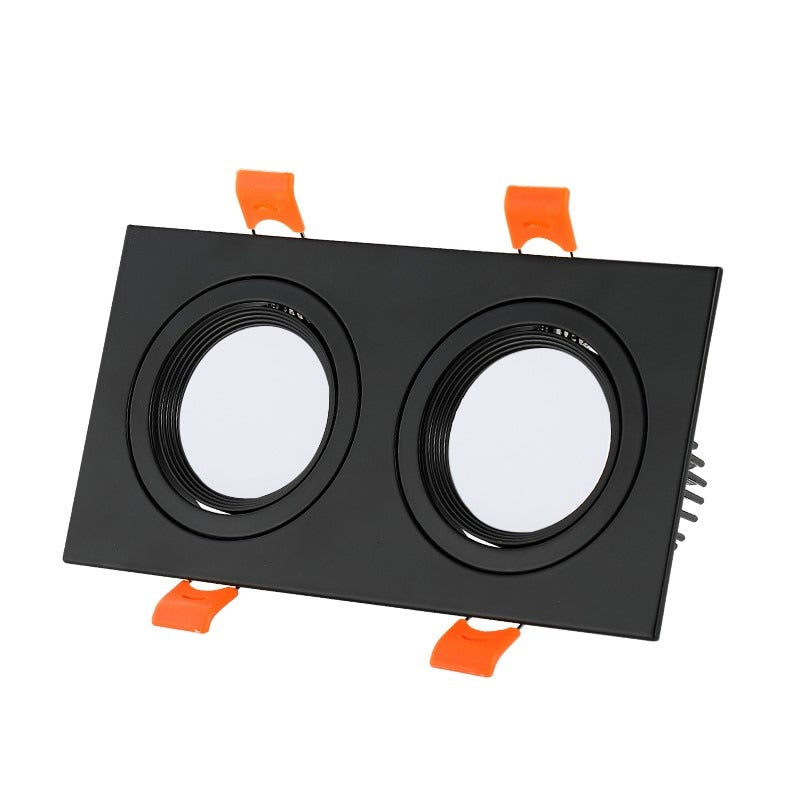 Square Bright Recessed white black LED Dimmable Downlight COB 7W 9W 12W 14W 18W 24W LED Spot light  Ceiling Lamp AC85-265V