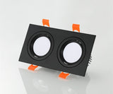 Square Bright Recessed white black LED Dimmable Downlight COB 7W 9W 12W 14W 18W 24W LED Spot light  Ceiling Lamp AC85-265V