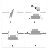 Square Bright Recessed white black LED Dimmable Downlight COB 7W 9W 12W 14W 18W 24W LED Spot light  Ceiling Lamp AC85-265V