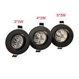 LED 9W 12W 15W black downlights led Spot Light dimmable 110V 220V