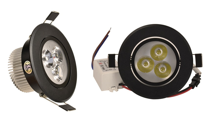 LED 9W 12W 15W black downlights led Spot Light dimmable 110V 220V