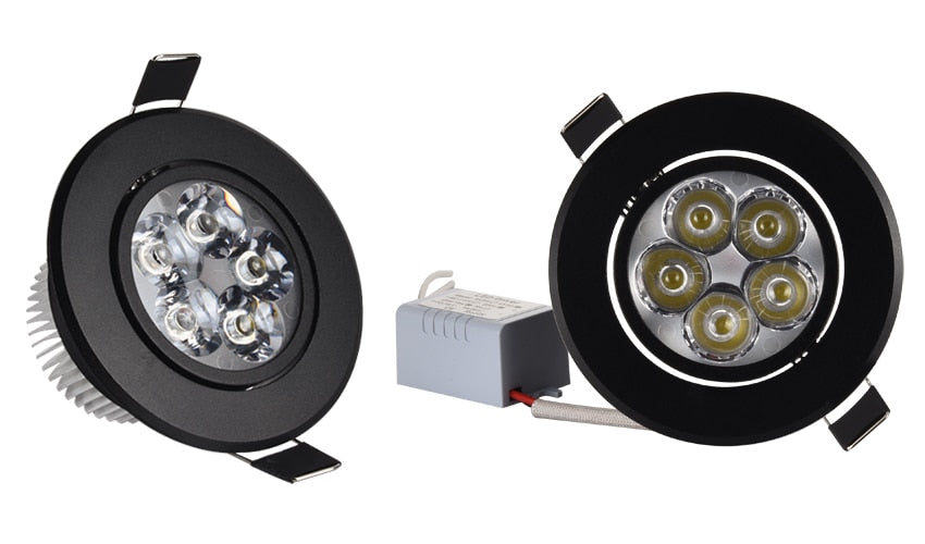 LED 9W 12W 15W black downlights led Spot Light dimmable 110V 220V