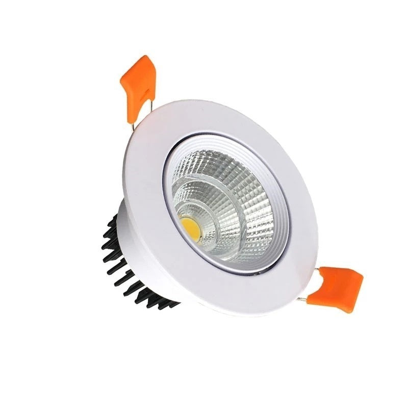 Round Recessed AC110V-220V 5W 7W 9W 12W 15W 18W Dimmable COB LED Ceiling downlights Ceiling lamp Spot light For home lighting