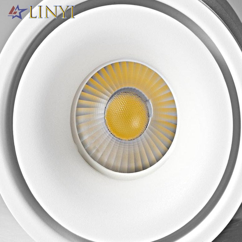 Surface Mounted 350 Degree COB Led Downlight Dimmable 14W 18W Ceiling Lamps Light Black White AC90-260V Hotel Led Spot Lighting