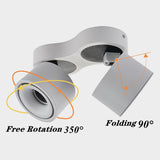 Surface Mounted 350 Degree COB Led Downlight Dimmable 14W 18W Ceiling Lamps Light Black White AC90-260V Hotel Led Spot Lighting