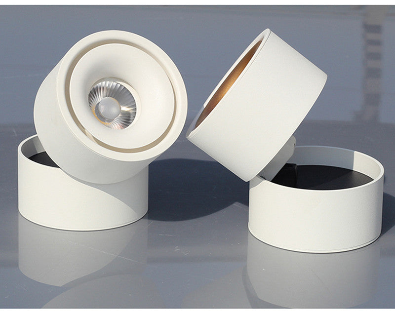 Surface Mounted 350 Degree COB Led Downlight Dimmable 14W 18W Ceiling Lamps Light Black White AC90-260V Hotel Led Spot Lighting