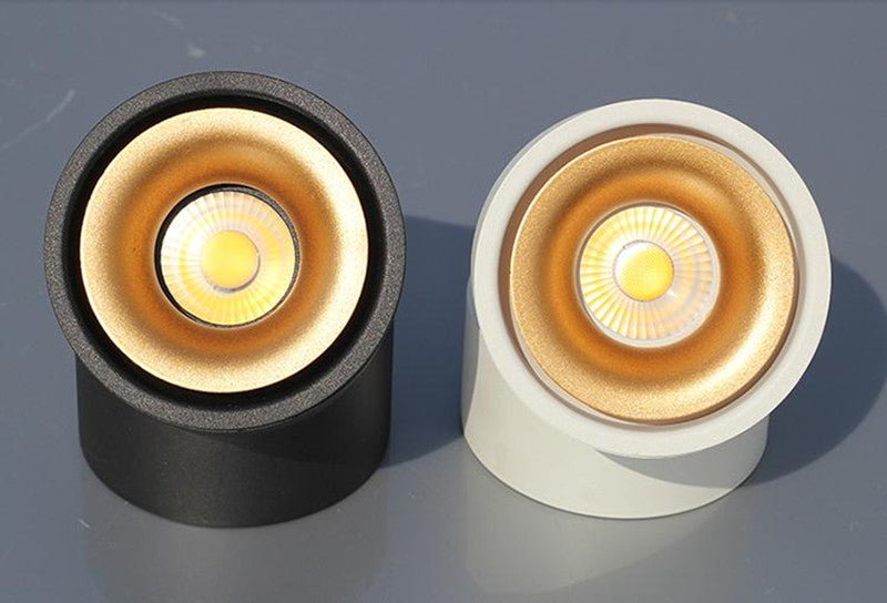 Surface Mounted 350 Degree COB Led Downlight Dimmable 14W 18W Ceiling Lamps Light Black White AC90-260V Hotel Led Spot Lighting