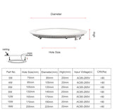 Dimmable Round LED Panel light 3w 4w 6w 9w 12w 15w 18w Recessed Downlight White/Warm White/Natural White Kitchen for Bathroom
