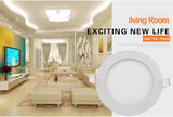 Dimmable Round LED Panel light 3w 4w 6w 9w 12w 15w 18w Recessed Downlight White/Warm White/Natural White Kitchen for Bathroom