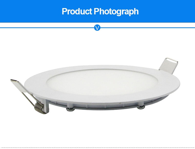 Dimmable Round LED Panel light 3w 4w 6w 9w 12w 15w 18w Recessed Downlight White/Warm White/Natural White Kitchen for Bathroom