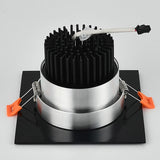 High power aluminum led cob dimmable ceiling light AC110V-220V 7W 9W 12W 2X7W 2X9W 2X12W square cob led downlight