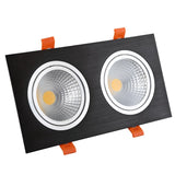 High power aluminum led cob dimmable ceiling light AC110V-220V 7W 9W 12W 2X7W 2X9W 2X12W square cob led downlight
