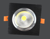 High power aluminum led cob dimmable ceiling light AC110V-220V 7W 9W 12W 2X7W 2X9W 2X12W square cob led downlight