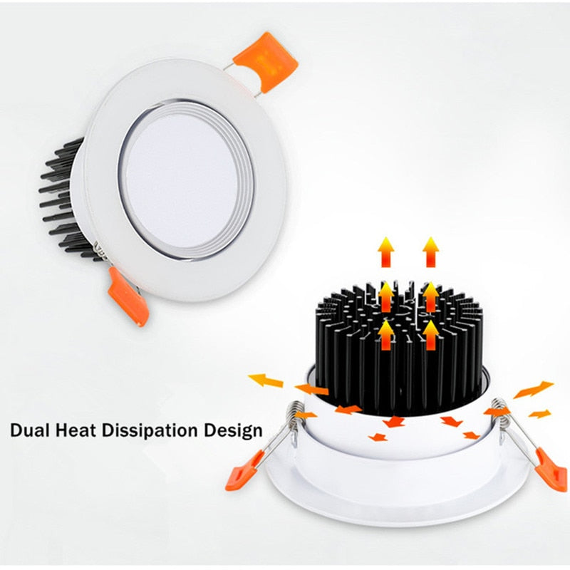 LED Downlight Super Bright Recessed LED SPOT Dimmable COB  5W 7W 12W 15W 18W LED Spot light LED  Ceiling Lamp AC110 220V