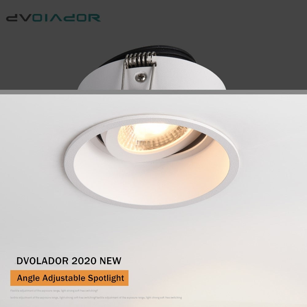 DVOLADOR Modern Dimmable LED Downlight 5W 7W 12W 15W Anti-Glare Led Ceiling Lamp LED Spot Lighting Led Recessed Downlight