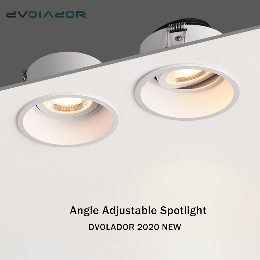 DVOLADOR Modern Dimmable LED Downlight 5W 7W 12W 15W Anti-Glare Led Ceiling Lamp LED Spot Lighting Led Recessed Downlight