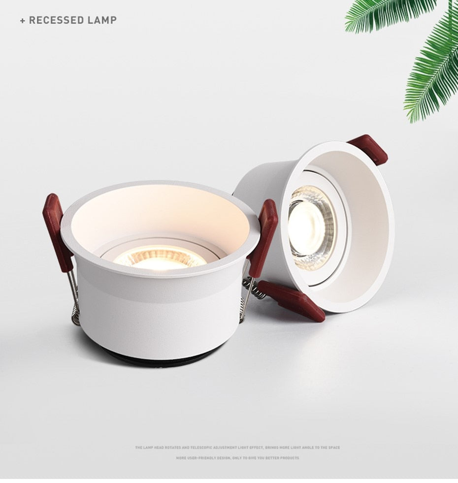 DVOLADOR Modern Dimmable LED Downlight 5W 7W 12W 15W Anti-Glare Led Ceiling Lamp LED Spot Lighting Led Recessed Downlight