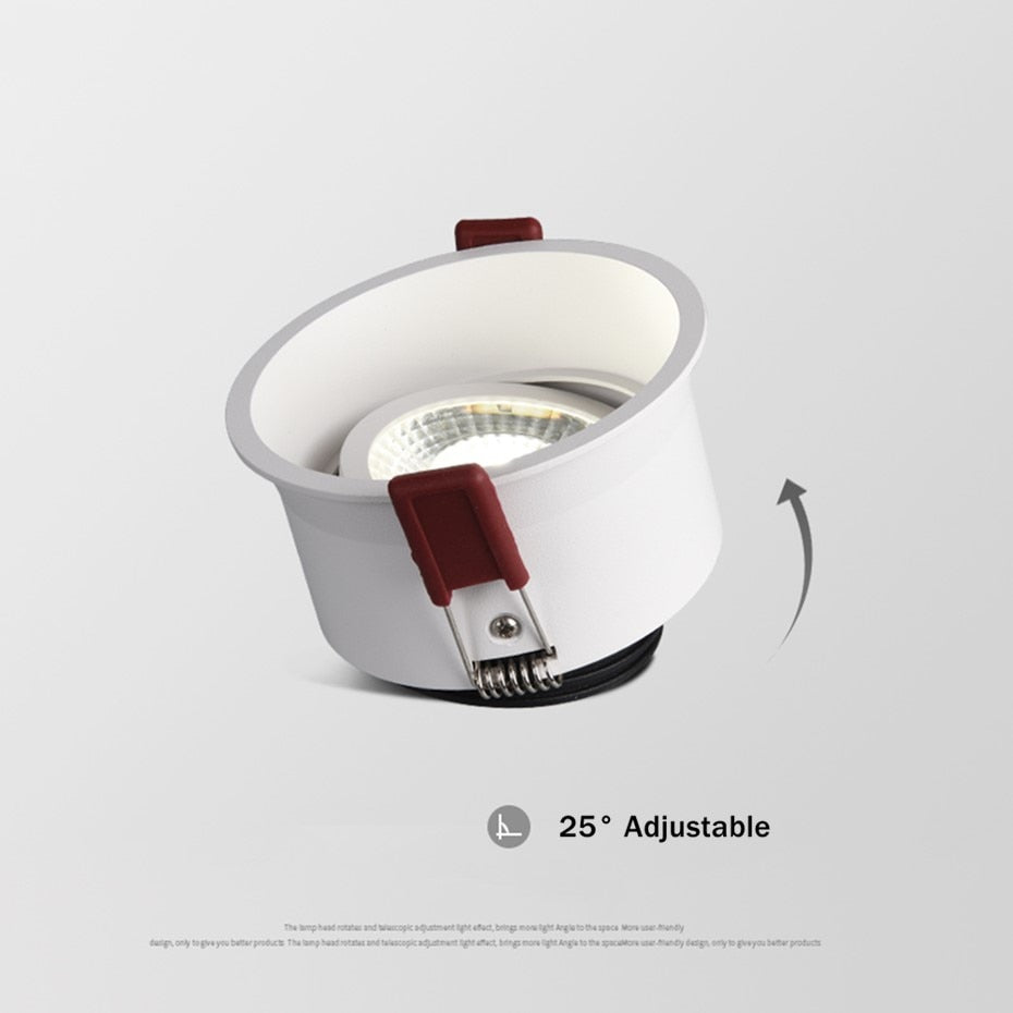 DVOLADOR Modern Dimmable LED Downlight 5W 7W 12W 15W Anti-Glare Led Ceiling Lamp LED Spot Lighting Led Recessed Downlight