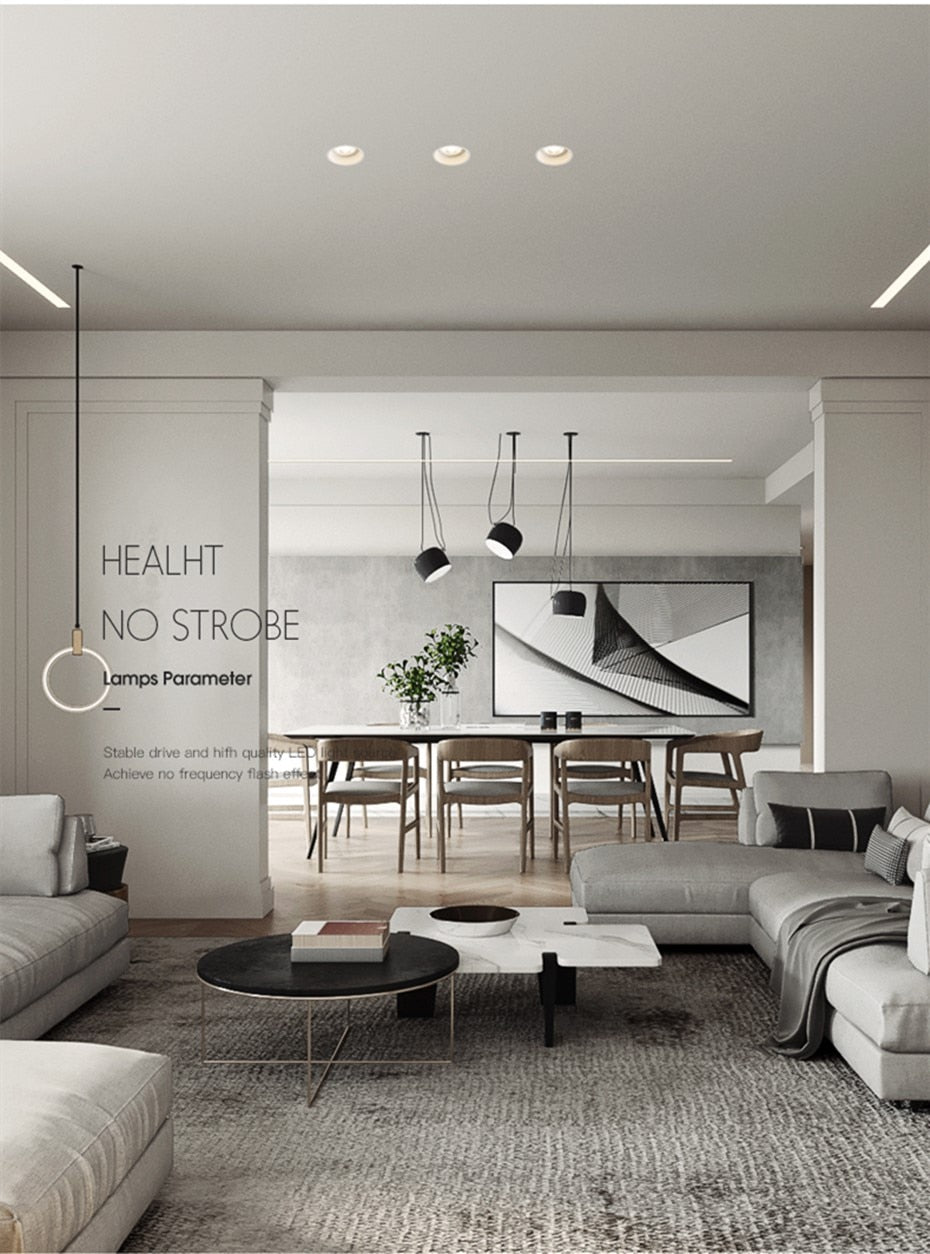 DVOLADOR Modern Dimmable LED Downlight 5W 7W 12W 15W Anti-Glare Led Ceiling Lamp LED Spot Lighting Led Recessed Downlight