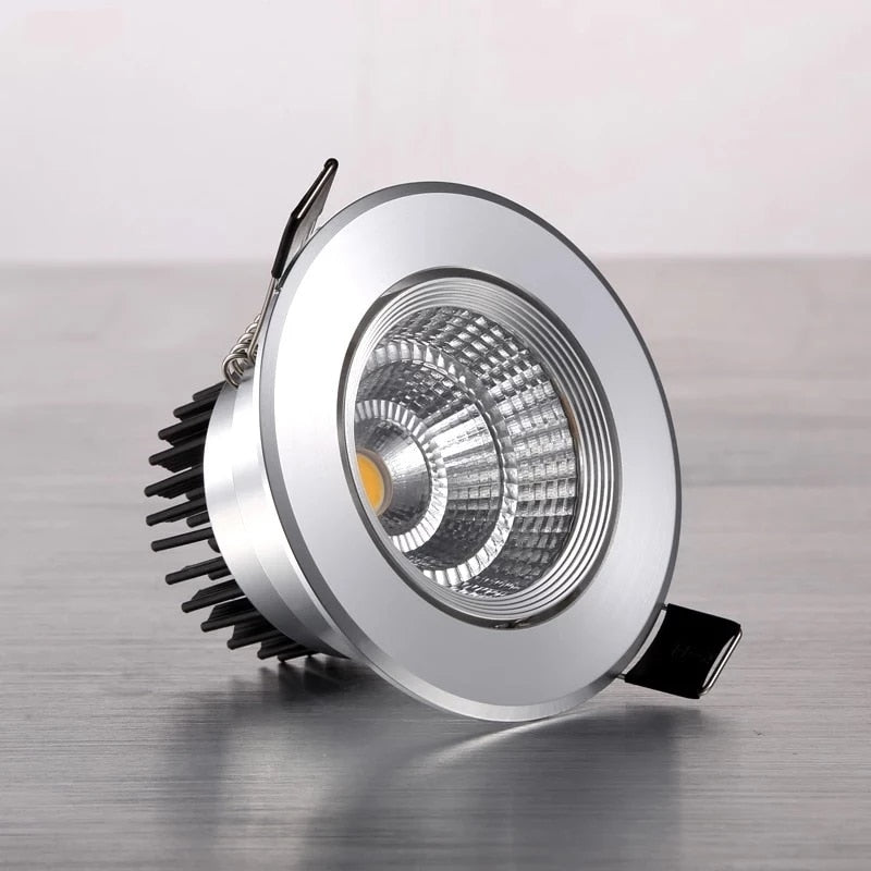 Round dimmable embedded LED downlight 5W 7W 9W 12W 15W 18W COB LED ceiling light spotlight AC110-220V indoor lighting