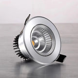 Round dimmable embedded LED downlight 5W 7W 9W 12W 15W 18W COB LED ceiling light spotlight AC110-220V indoor lighting