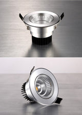 Round dimmable embedded LED downlight 5W 7W 9W 12W 15W 18W COB LED ceiling light spotlight AC110-220V indoor lighting