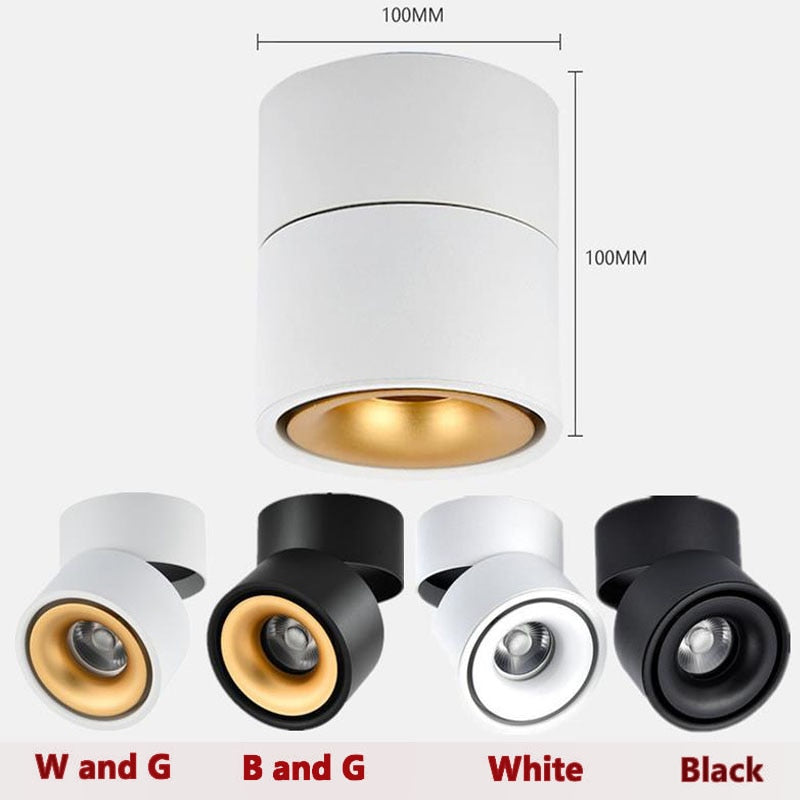 LED downlight ceiling spot light indoor lighting, 7W, 12W, 15W, suitable for kitchen, living room, bathroom surface mounted