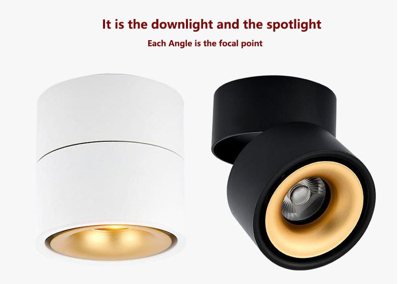 LED downlight ceiling spot light indoor lighting, 7W, 12W, 15W, suitable for kitchen, living room, bathroom surface mounted