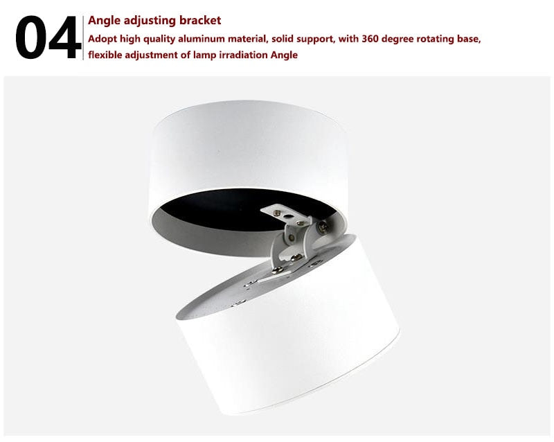 LED downlight ceiling spot light indoor lighting, 7W, 12W, 15W, suitable for kitchen, living room, bathroom surface mounted