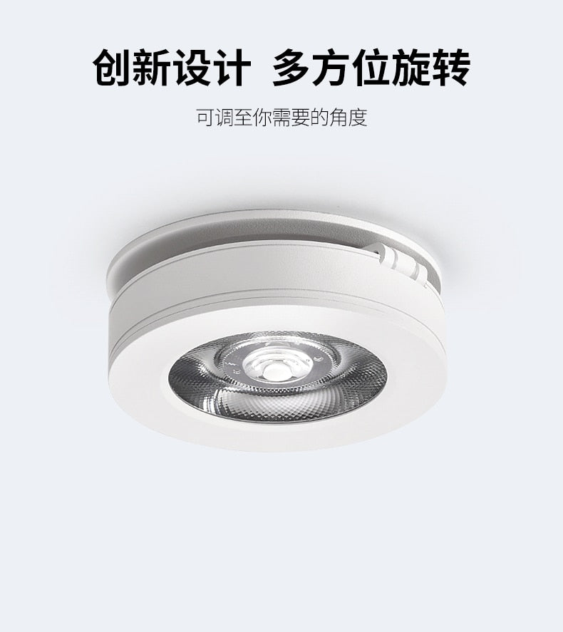 DBF Black/White 3W 5W 7W 10W Recessed Ceiling Downlight AC110/220V Warm/Natural/Cold White LED Ceiling Spot Light for TV Photo