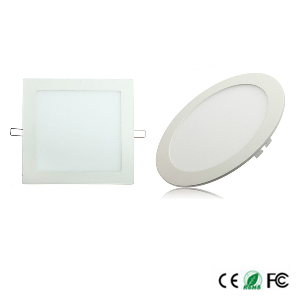Led Panel light Round/Square Ultra Thin 3w 4w 6w 9w 12w 15w 25w LED Ceiling Recessed Down Light AC85-265V + Driver LED downlight