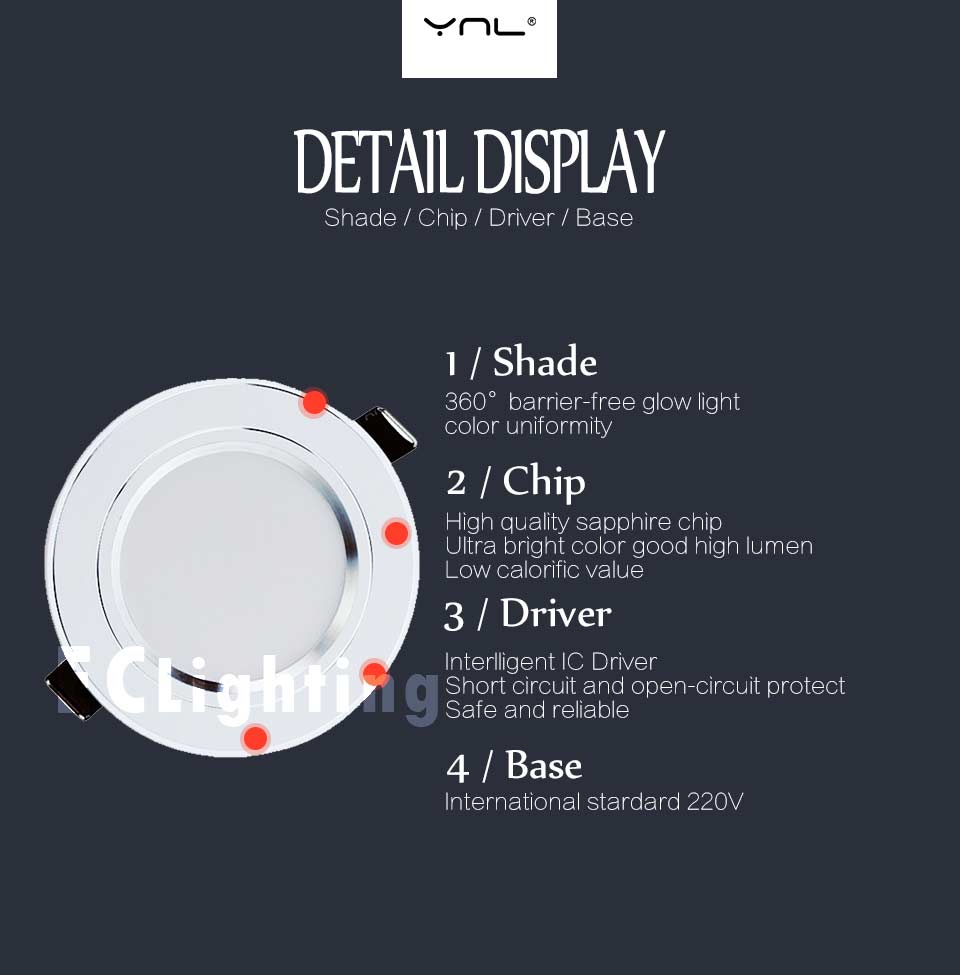 Waterproof LED Downlight 10PCS/lot AC220V-230V spot led Lamp 18W 15W 12W 9W 7W downlight Round Recessed Spot Light