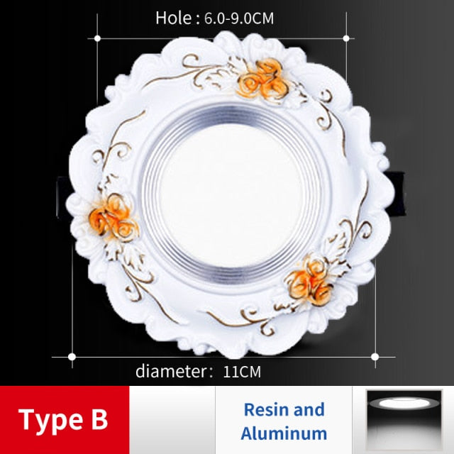 Spot LED Encastrable Led Downlights AC 220v  Ceiling Light Three-Color 3w 5W Recessed  Round Led Panel Light Indoor Lighting