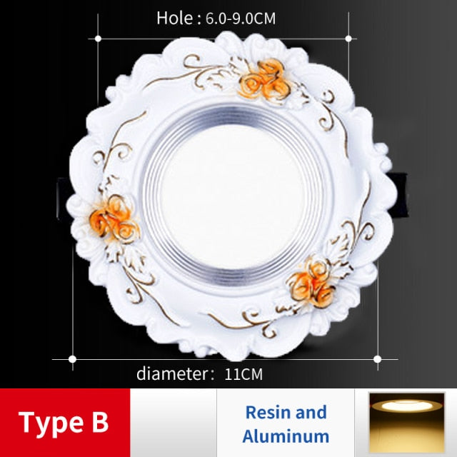 Spot LED Encastrable Led Downlights AC 220v  Ceiling Light Three-Color 3w 5W Recessed  Round Led Panel Light Indoor Lighting