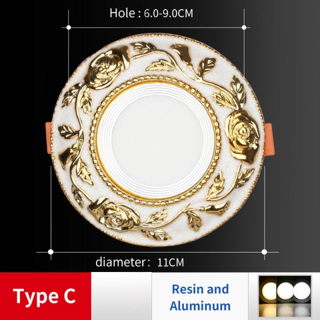 Spot LED Encastrable Led Downlights AC 220v  Ceiling Light Three-Color 3w 5W Recessed  Round Led Panel Light Indoor Lighting