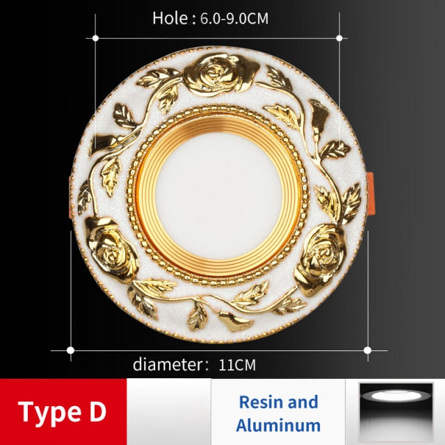 Spot LED Encastrable Led Downlights AC 220v  Ceiling Light Three-Color 3w 5W Recessed  Round Led Panel Light Indoor Lighting