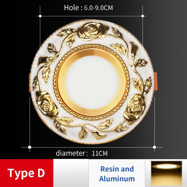 Spot LED Encastrable Led Downlights AC 220v  Ceiling Light Three-Color 3w 5W Recessed  Round Led Panel Light Indoor Lighting