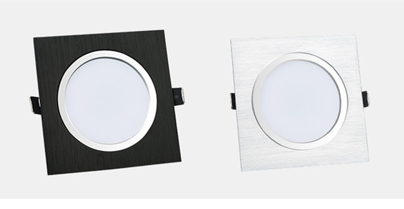 Square Bright Dimmable Downlights 7W 10W 14W 20W LED Ceiling lamp recessed COB Ceiling Spot lights ac85-265V LED Indoor Lighting