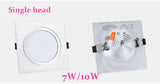 Square Bright Dimmable Downlights 7W 10W 14W 20W LED Ceiling lamp recessed COB Ceiling Spot lights ac85-265V LED Indoor Lighting