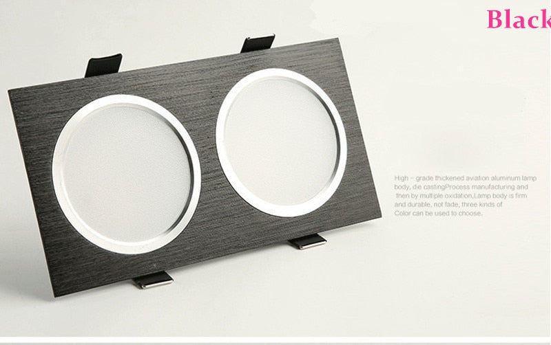 Square Bright Dimmable Downlights 7W 10W 14W 20W LED Ceiling lamp recessed COB Ceiling Spot lights ac85-265V LED Indoor Lighting