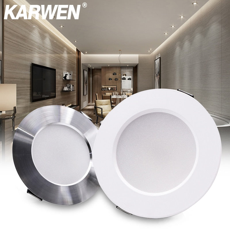 KARWEN 5W 7W 9W 12W 15W lampada LED downlight ceiling light AC 220V Cold Warm white indoor LED ceiling light for Bedroom