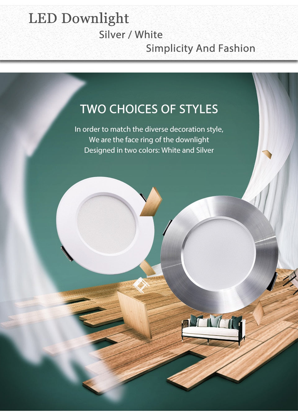 KARWEN 5W 7W 9W 12W 15W lampada LED downlight ceiling light AC 220V Cold Warm white indoor LED ceiling light for Bedroom