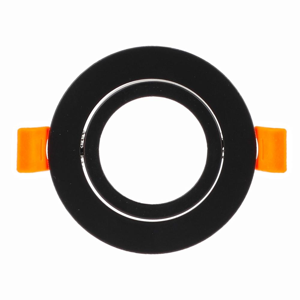 Black Round 2pcs Adjustable Surface Mounted MR16 GU10 Frame Downlight Housing Lamp Housing Fixture Downlight